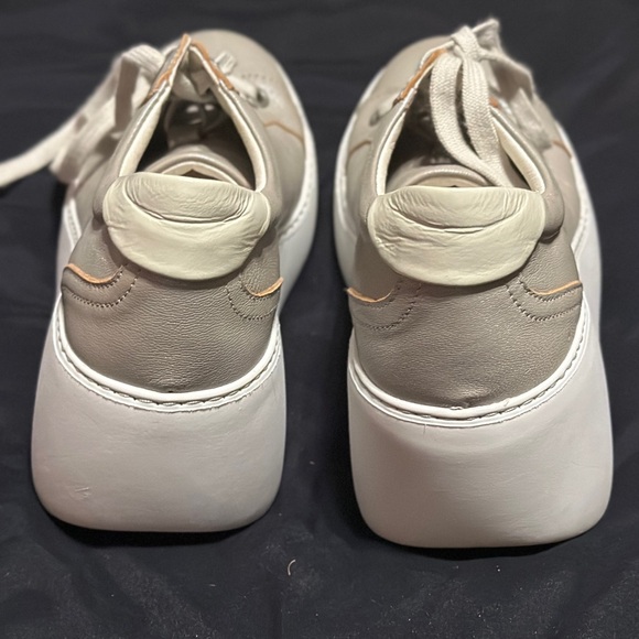 Fly London Silver Leather Platform Sneakers Shoes women’s EU 37 made in Portugal - Picture 5 of 8